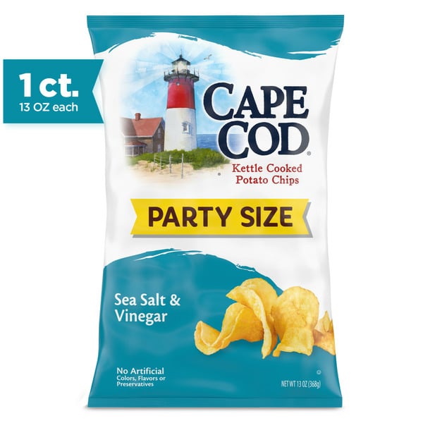 Chips & Pretzels Cape Cod Sea Salt & Vinegar Kettle Cooked Potato Chips hero