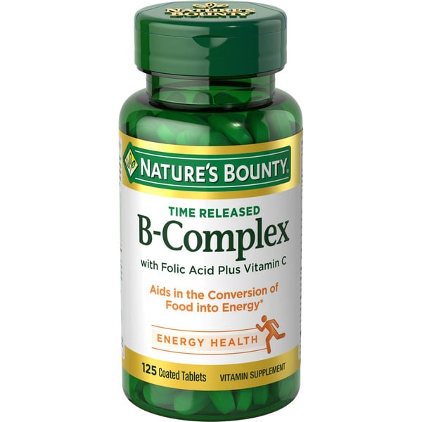 Vitamins & Supplements Nature's Bounty B-Complex, Time Released, Coated Tablets hero