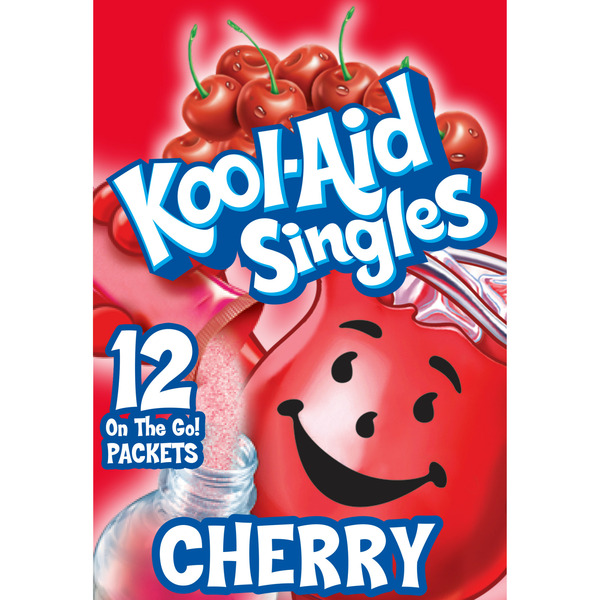 Cocoa & Drink Mixes Kool-Aid Singles Sugar-Sweetened Cherry Artificially Flavored Powdered Soft Drink Mix hero