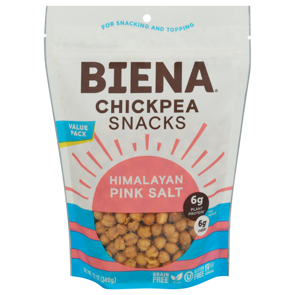 Nuts, Seeds & Dried Fruit Biena Chickpea Snacks, Himalayan Pink Salt, Value Pack hero