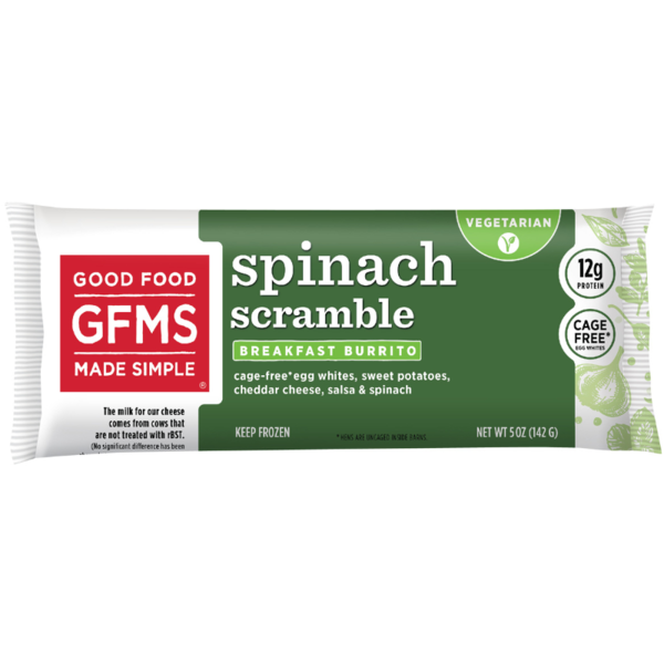 Frozen Meals Good Food Made Simple Spinach Scramble Burrito hero