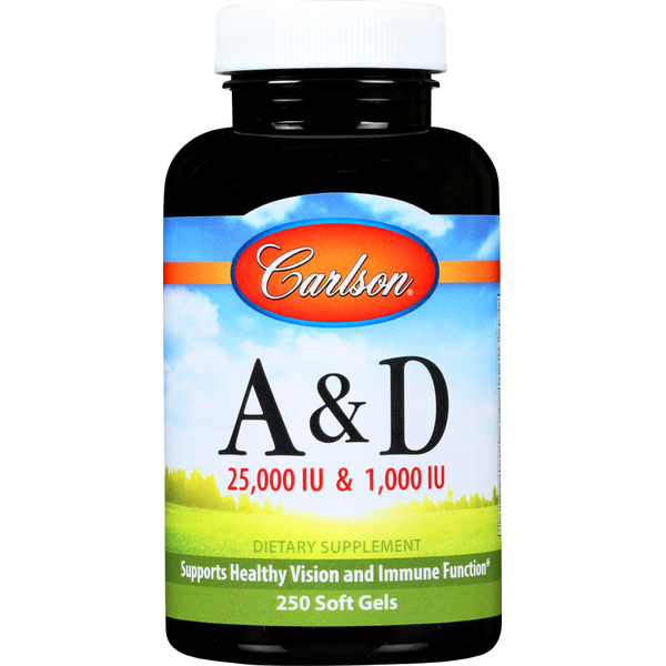 Vitamins & Supplements Carlson Vitamins A & D hero