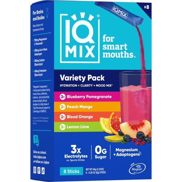 Iqmix Sugar Free Electrolytes Packets, Keto Hydration Mix, Sampler Pack hero