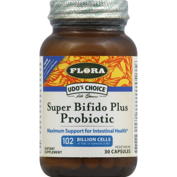 Probiotics & Digestion Flora Probiotic, Super Bifido Plus, Vegetarian Capsules hero