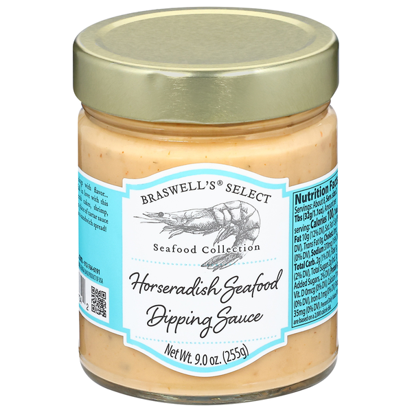 Preserved Dips & Spreads Braswell's Seafood Dipping Sauce, Horseradish, Seafood Collection hero