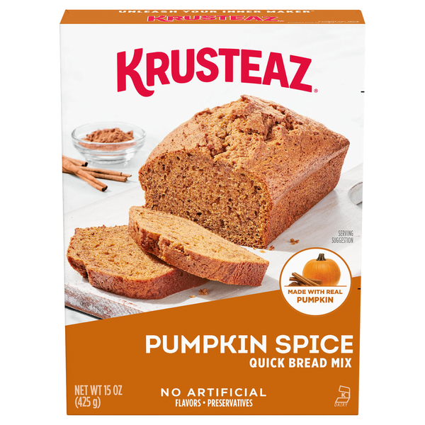 Baking Supplies & Decor Krusteaz Quick Bread Mix, Pumpkin Spice hero