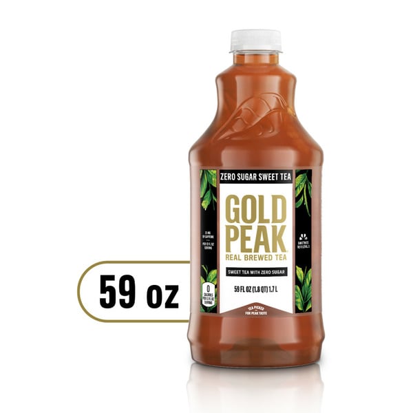 Tea Gold Peak Sweet Tea, Zero Sugar hero