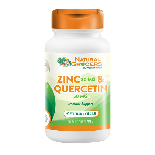 Dietary Supplements Natural Grocers Zinc Quercetin Vegetarian Capsules hero