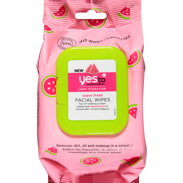 Facial Care Yes To Facial Wipes, Light Hydration, Super Fresh hero