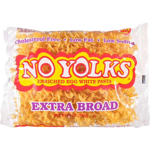 Dry Pasta No Yolks Egg White Pasta, Extra Broad, Enriched hero