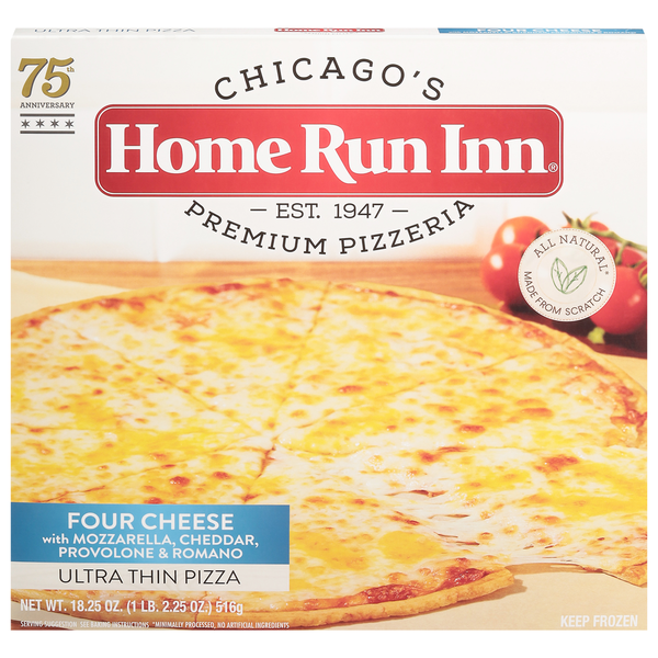 Frozen Pizza Home Run Inn Pizza, Ultra Thin, Four Cheese hero