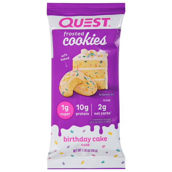 Quest Cookies, Frosted, Birthday Cake Flavor hero