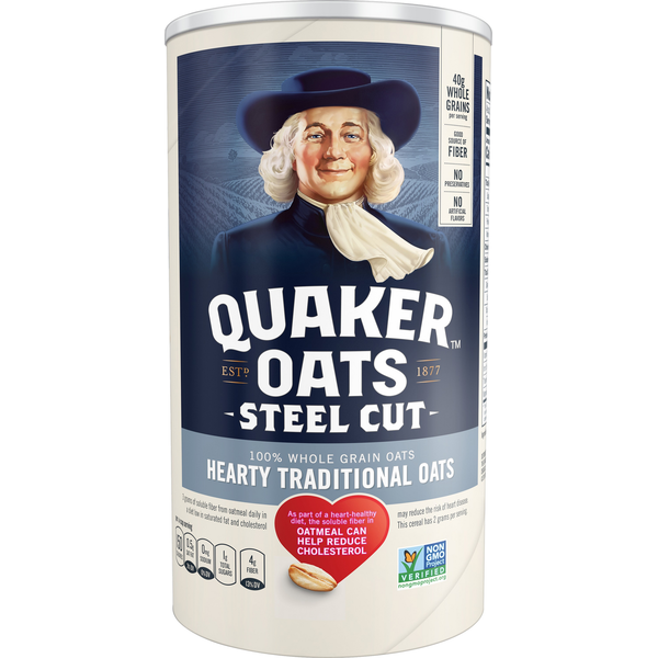 Hot Cereal & Pancake Mixes Quaker Oatmeal, 100% Whole Grain Oats, Steel Cut, Hearty Traditional hero