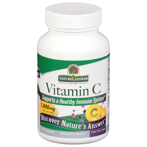 Vitamins & Supplements Nature's Answer Vitamin C, 1,000 mg, Vegetarian Capsules hero