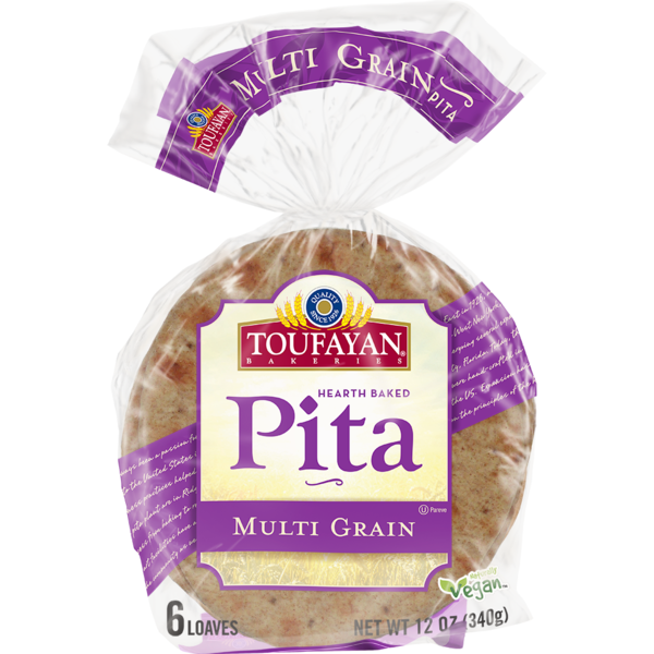 Tortillas/Wraps & Flat Breads Toufayan Bakeries Multi-Grain, Pita Bread hero