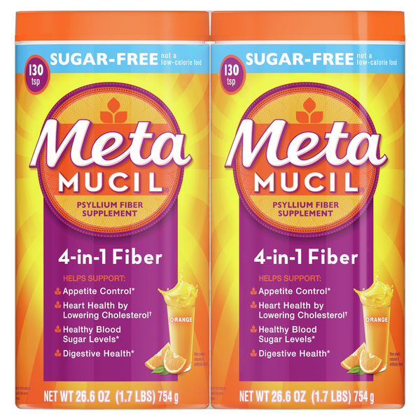 Vitamins & Supplements Metamucil Sugar-Free, 4-in-1 Fiber for Digestive Health, 260 tsps hero