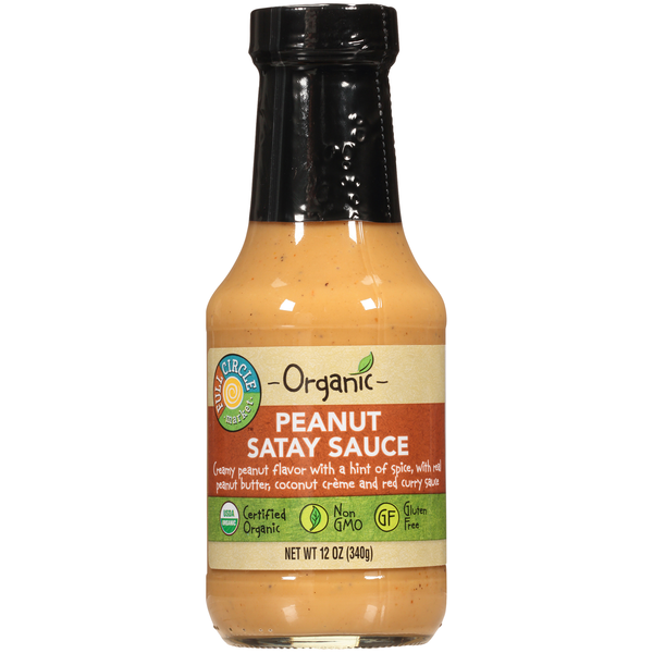 Condiments Full Circle Creamy Peanut Flavor With A Hint Of Spice, With Real Butter, Coconut Creme And Red Curry Satay Sauce hero