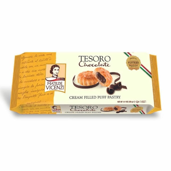 Cookies & Cakes Matilde Vicenzi Tesoro Puff Pastry Cookies with Chocolate Filling hero