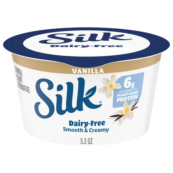 Soy & Lactose-Free Silk Vanilla Dairy Free, Plant Based Soy Milk Yogurt Alternative Container hero