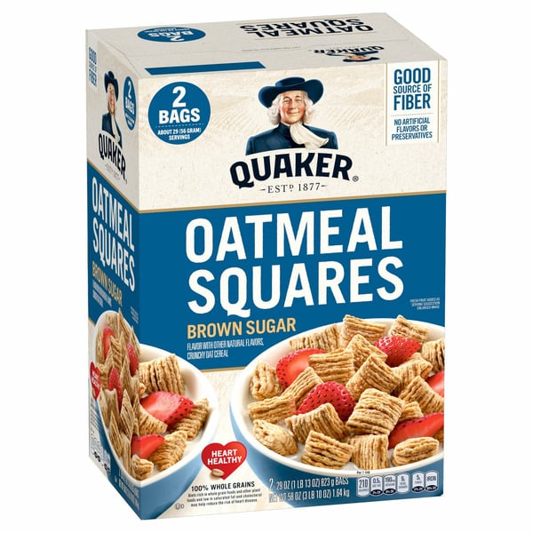 Cereal Quaker Oatmeal Squares, 58 oz hero