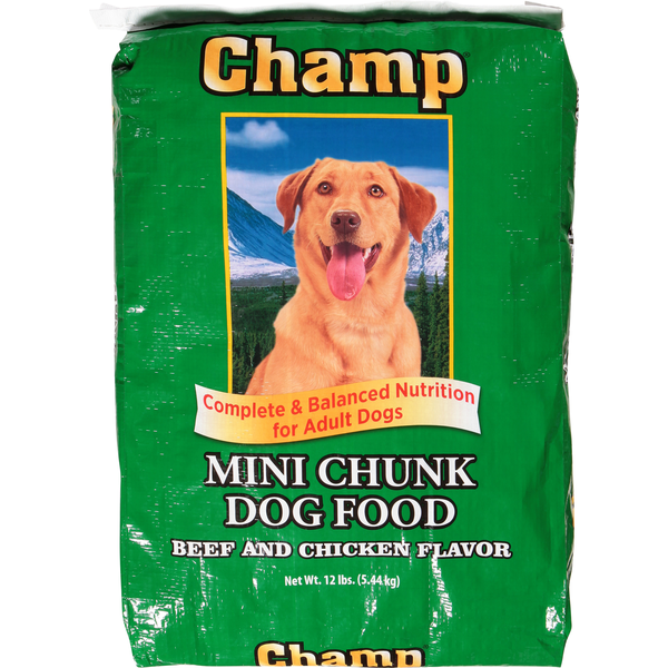 Dog Food & Care Champ's Dog Food, Beef and Chicken Flavor, Mini Chunk hero