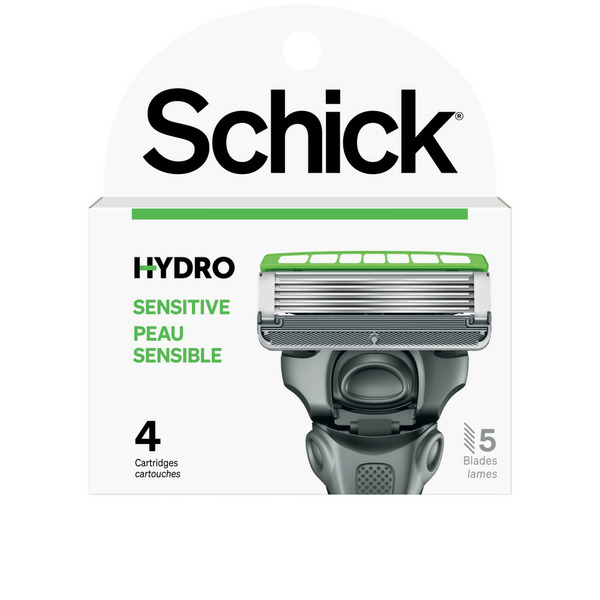 Shave Needs Schick Mens Sensitive Razor Blade Refill, Includes 4 Razor Blades Refills hero