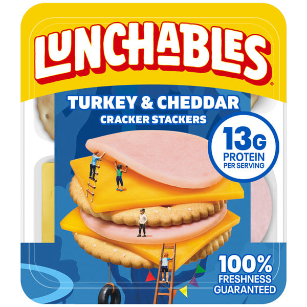 Prepared Meals Lunchables Turkey & Cheddar Cheese with Crackers Kids Lunch Snack Kit hero