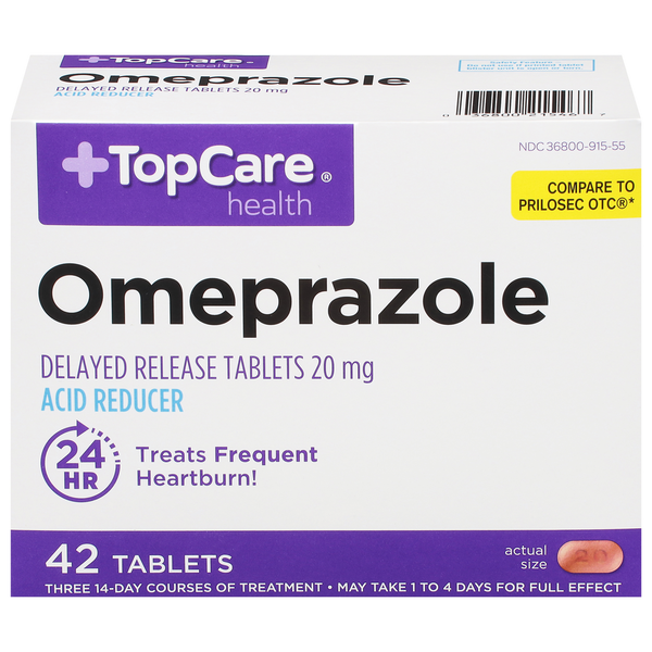 Digestion TopCare Omeprazole, 20 mg, Tablets hero