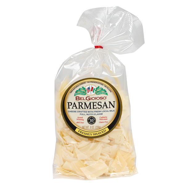 Specialty Cheeses BelGioioso Cheese, Freshly Shaved Parmesan Twist Tie Bag hero