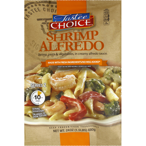 Packaged Seafood Tastee Choice Shrimp Alfredo hero