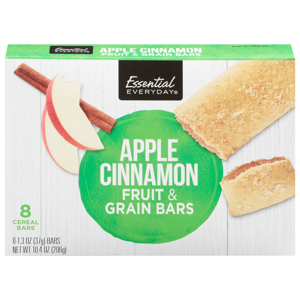 Energy & Granola Bars Essential Everyday Cereal Bars, Apple Cinnamon, Fruit & Grain hero