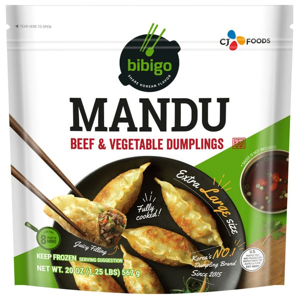 Frozen Meals Bibigo Mandu Beef & Vegetable Dumplings hero