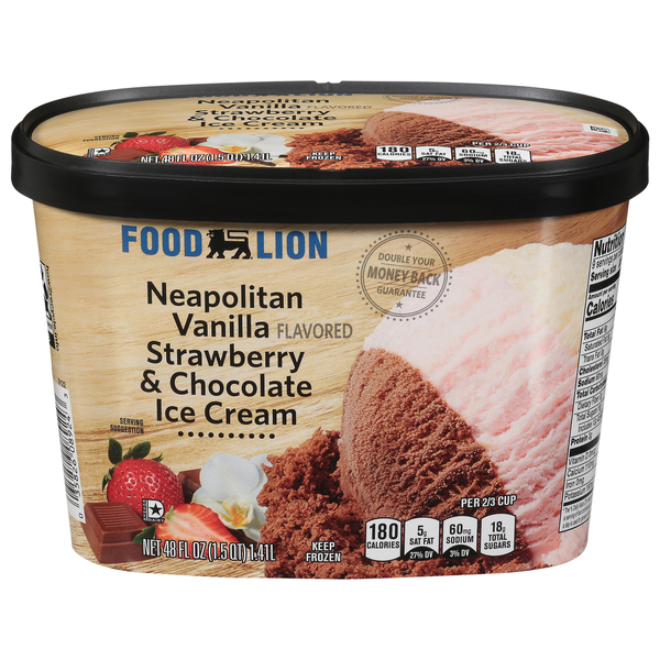 Ice Cream, Novelties & Ice Food Lion Ice Cream Neapolitan hero