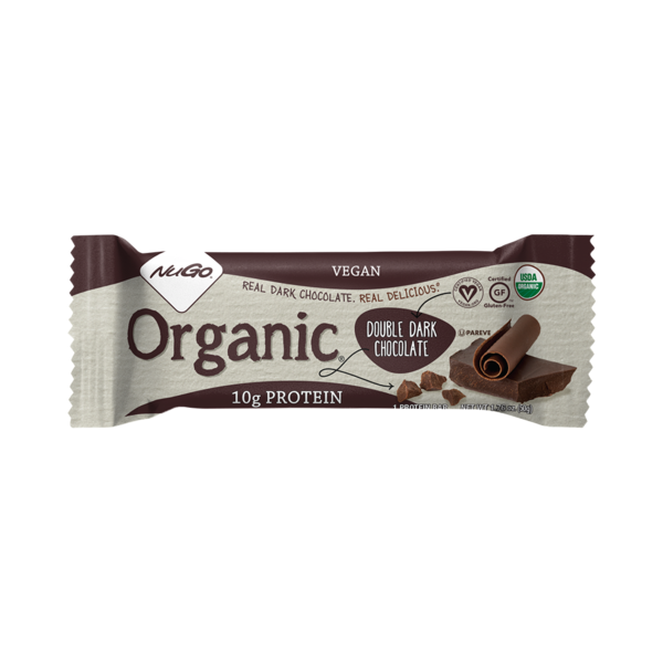 Energy & Granola Bars NuGo Organic Double Dark Chocolate, Vegan, Gluten Free, Protein Bar hero