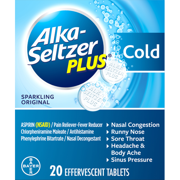 Cold, Flu & Allergy Alka-Seltzer Plus Cold, Sparkling Original hero