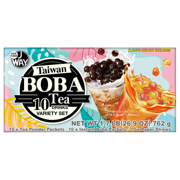 Tea J Way Instant Boba Variety, 10 x 26.9 oz hero