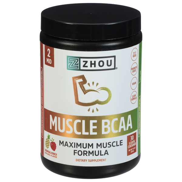 Protein & Meal Replacements Zhou Muscle BCAA, Tropical Punch, 2 Mid hero