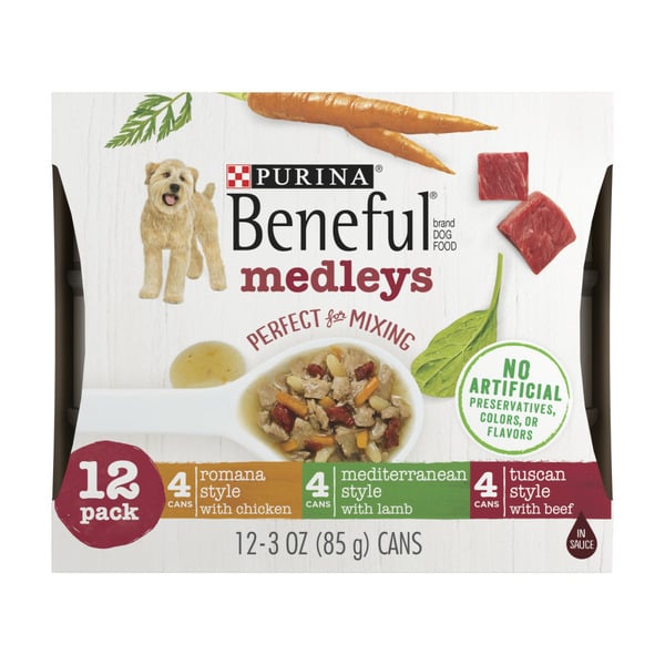 Wet Dog Food Purina Beneful Wet Dog Food , Medleys Tuscan, Romana & Mediterranean Style hero