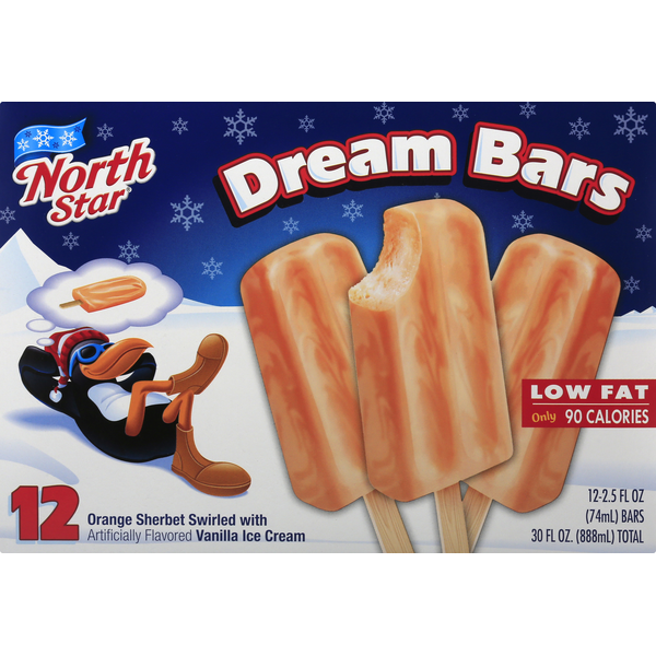 Ice Cream & Ice North Star Dream Bars, Orange with Vanilla hero