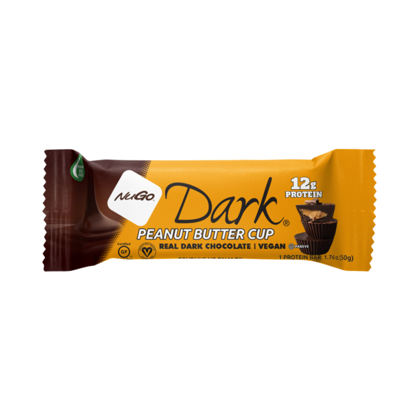 Protein, Energy & Granola Bars NuGo Dark Peanut Butter Cup, Vegan, Gluten Free, Protein Bar hero