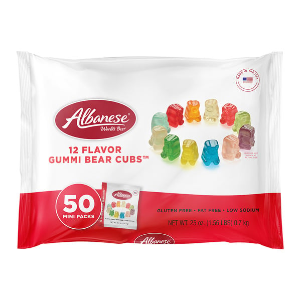 Candy & Chocolate Albanese 12 Flavor Gummi Bear Cubs Snack Packs hero