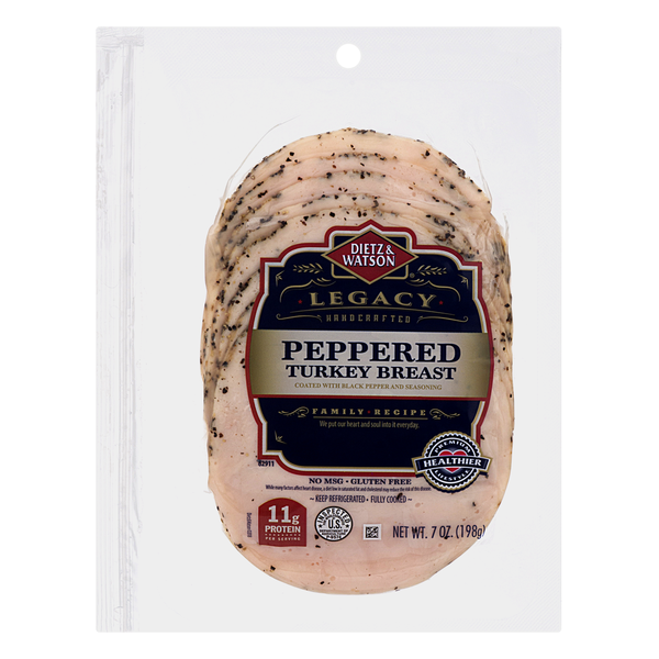 Lunch Meat Dietz & Watson Turkey Breast, Gluten Free, Peppered hero