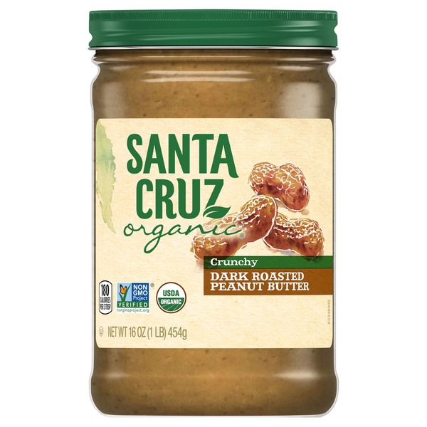 Santa Cruz Organic Peanut Butter, Crunchy, Dark Roasted hero