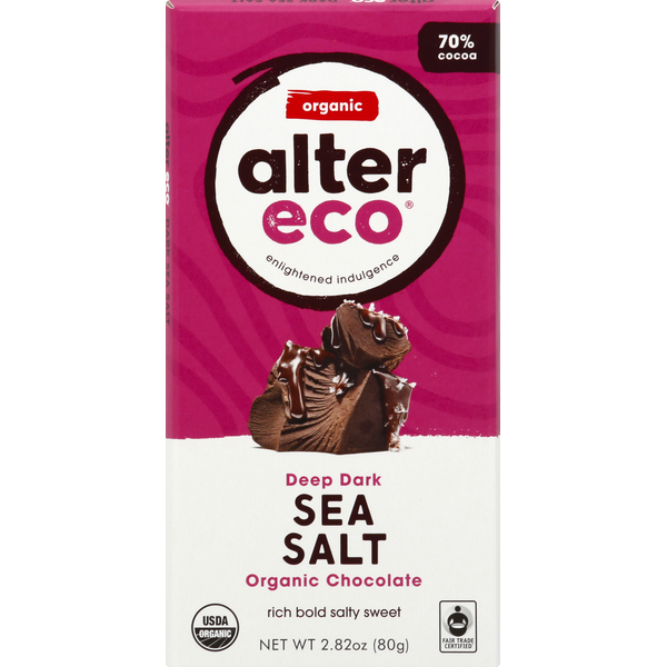 Candy & Chocolate Alter Eco Dark Sea Salt Organic Chocolate hero