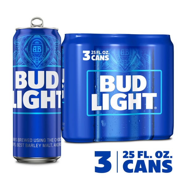 Domestic Beer Bud Light Lager Beer Cans hero