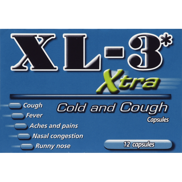 Cold, Flu & Allergy XL-3 Cold and Cough, Xtra, Capsules hero