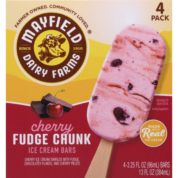 Mayfield Dairy Farms Cherry Fudge Chunk Ice Cream Bars hero