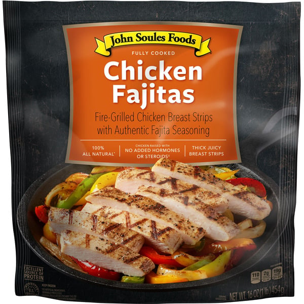 Frozen Meals John Soules Foods Chicken Fajitas Strips, Frozen hero