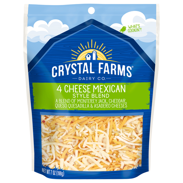 Crystal Farms Cheese, 4 Cheese Mexican Style Blend hero