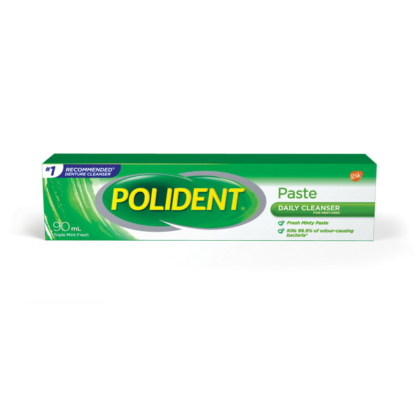 Oral Hygiene Polident Denture Cleanser Paste, Mint hero